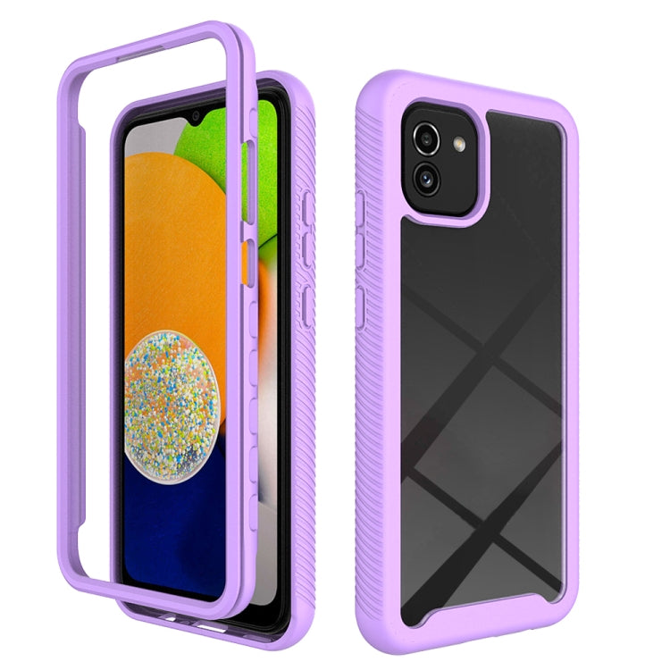 For Samsung Galaxy A03 164mm Starry Sky Solid Color Series Shockproof PC + TPU Phone Case