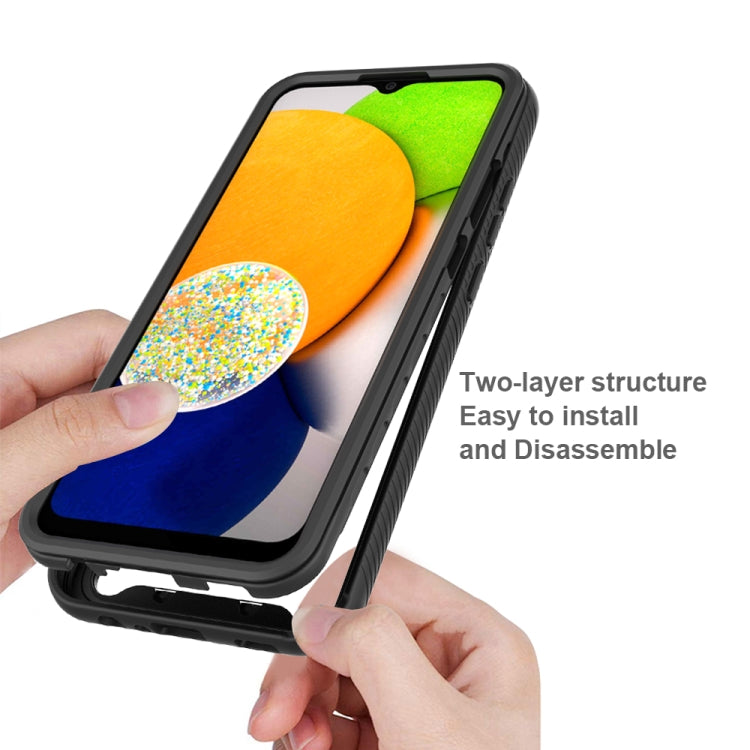 For Samsung Galaxy A03 166mm Starry Sky Solid Color Series Shockproof PC + TPU Phone Case