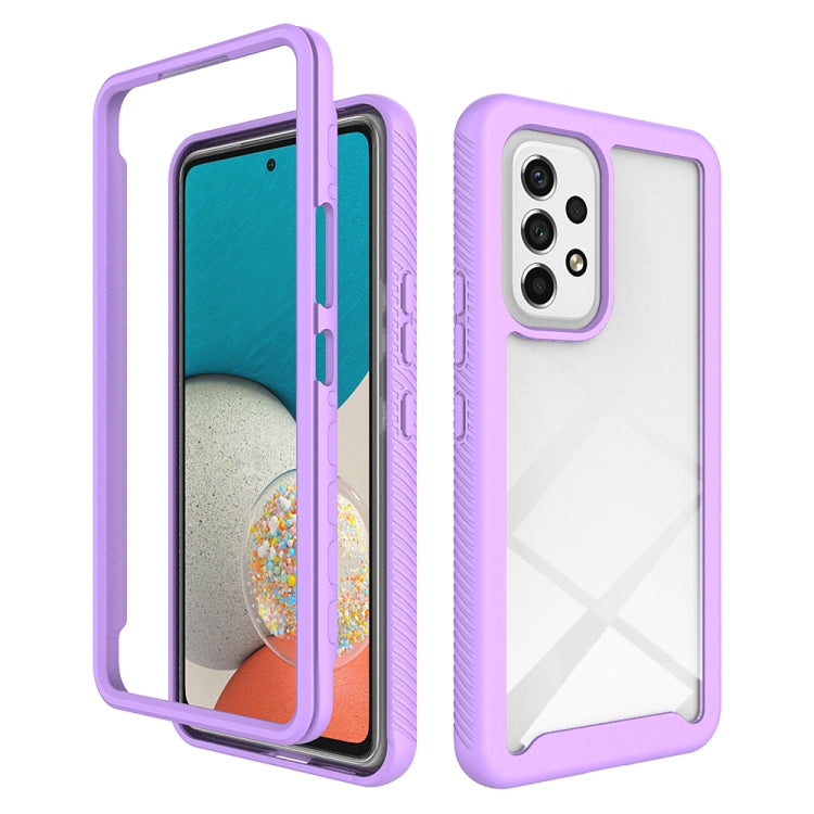For Samsung Galaxy A53 5G Starry Sky Solid Color Series Shockproof PC + TPU Phone Case