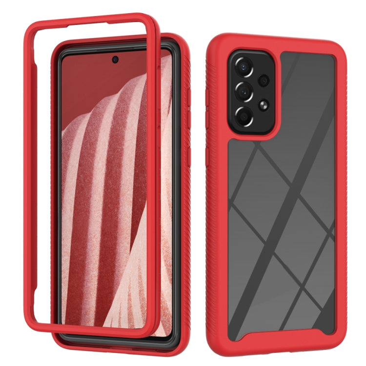 For Samsung Galaxy A73 5G Starry Sky Solid Color Series Shockproof PC + TPU Phone Case