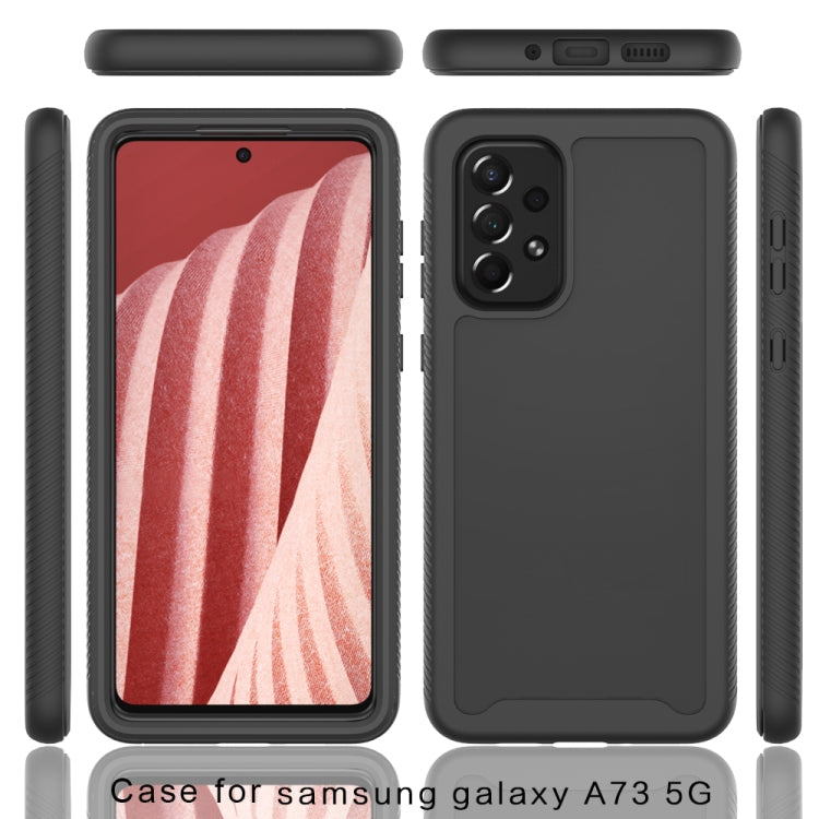 For Samsung Galaxy A73 5G Starry Sky Solid Color Series Shockproof PC + TPU Phone Case