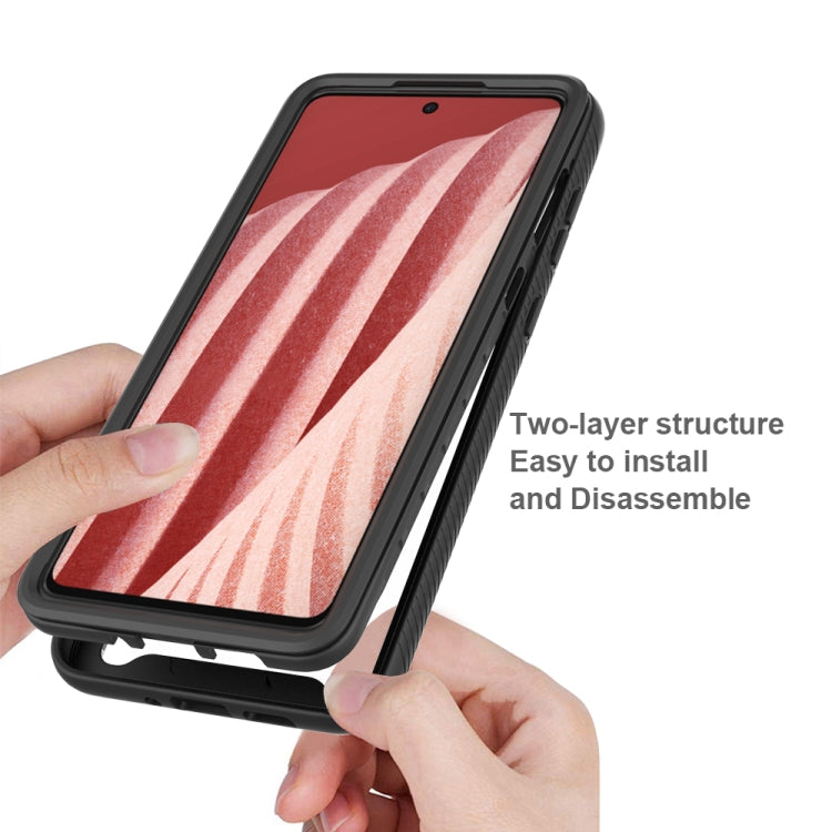 For Samsung Galaxy A73 5G Starry Sky Solid Color Series Shockproof PC + TPU Phone Case