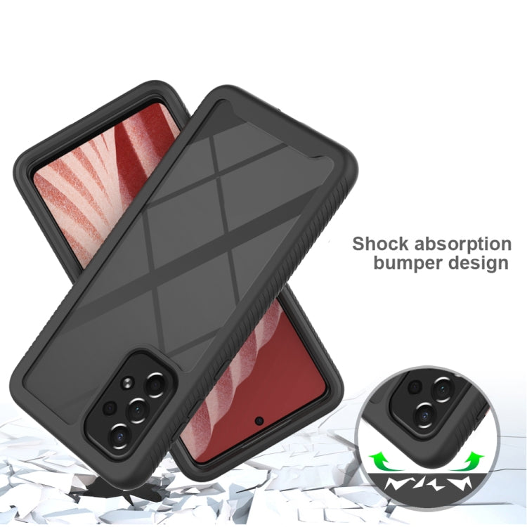 For Samsung Galaxy A73 5G Starry Sky Solid Color Series Shockproof PC + TPU Phone Case