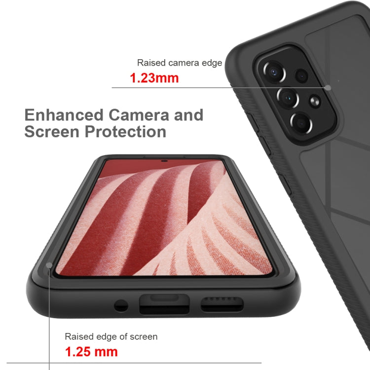 For Samsung Galaxy A73 5G Starry Sky Solid Color Series Shockproof PC + TPU Phone Case
