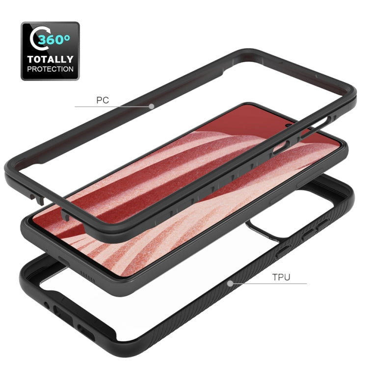 For Samsung Galaxy A73 5G Starry Sky Solid Color Series Shockproof PC + TPU Phone Case