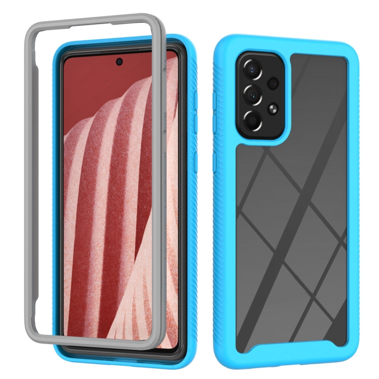 For Samsung Galaxy A73 5G Starry Sky Solid Color Series Shockproof PC + TPU Phone Case