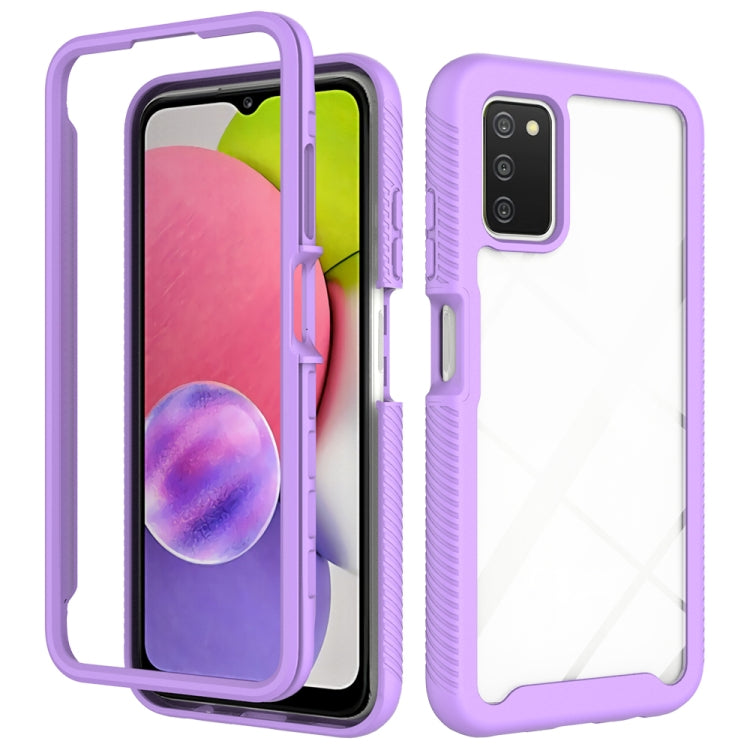 For Samsung Galaxy A03s 164mm Starry Sky Solid Color Series Shockproof PC + TPU Phone Case