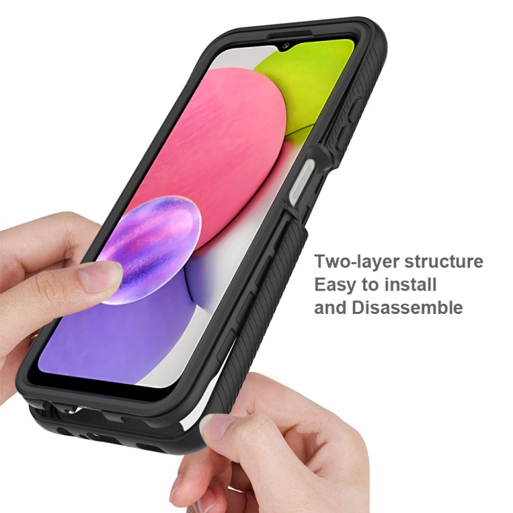 For Samsung Galaxy A03s 164mm Starry Sky Solid Color Series Shockproof PC + TPU Phone Case