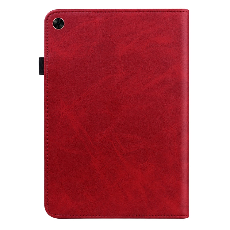 For OPPO Pad 10.4 inch Solid Color Embossed Striped Leather Case