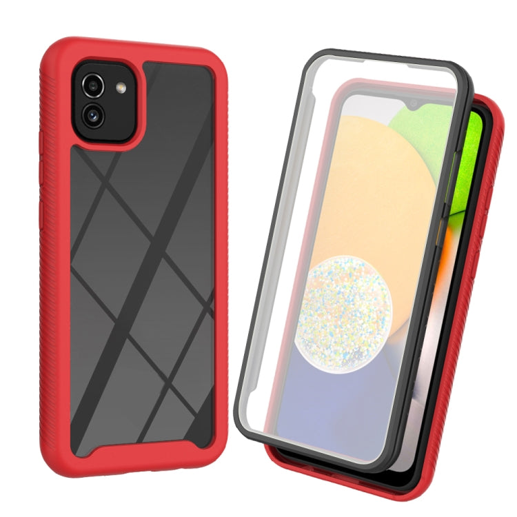 For Samsung Galaxy A03 164mm Starry Sky Solid Color Series PC + TPU Phone Case with PET Film