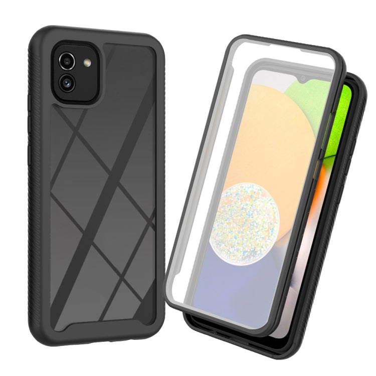 For Samsung Galaxy A03 166mm Starry Sky Solid Color Series PC + TPU Phone Case with PET Film