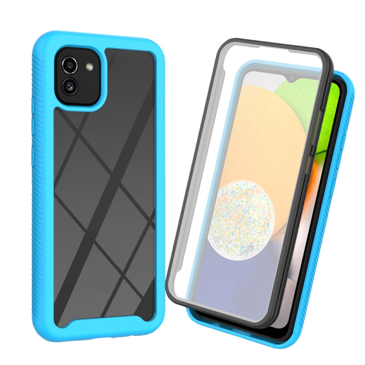 For Samsung Galaxy A03 166mm Starry Sky Solid Color Series PC + TPU Phone Case with PET Film