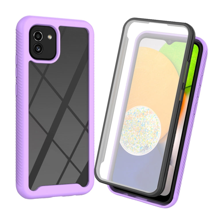 For Samsung Galaxy A03 166mm Starry Sky Solid Color Series PC + TPU Phone Case with PET Film