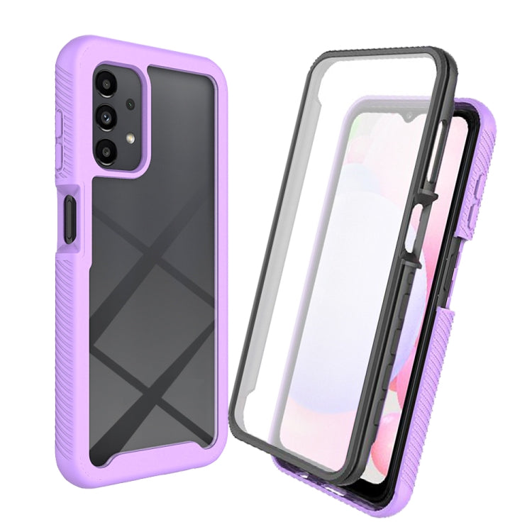 For Samsung Galaxy A13 4G Starry Sky Solid Color Series PC + TPU Phone Case with PET Film