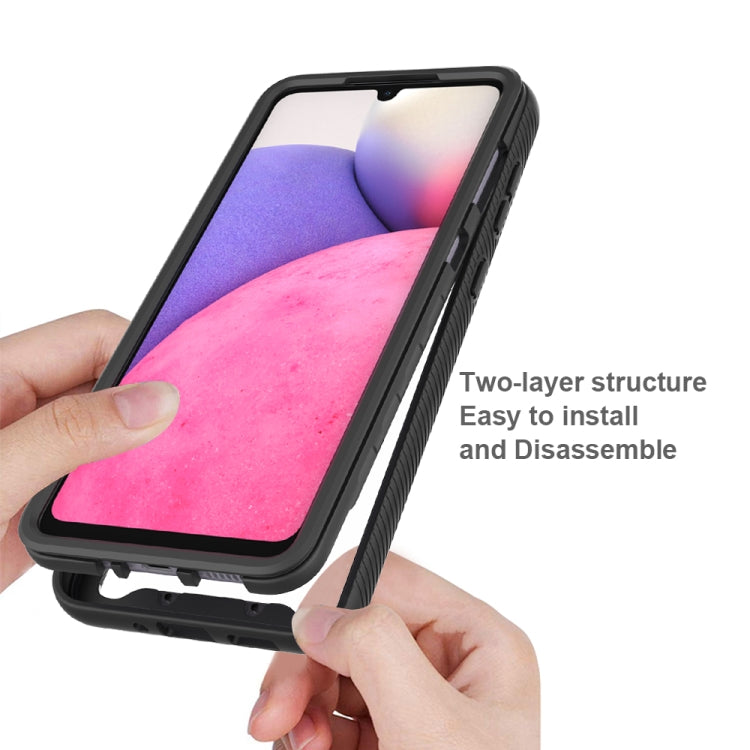 For Samsung Galaxy A33 5G Starry Sky Solid Color Series PC + TPU Phone Case with PET Film