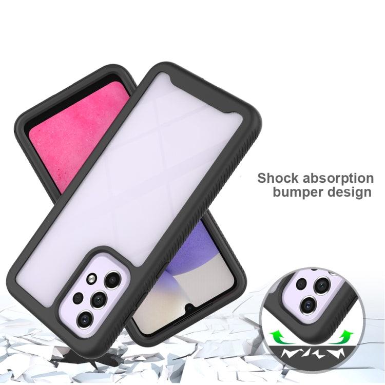 For Samsung Galaxy A33 5G Starry Sky Solid Color Series PC + TPU Phone Case with PET Film