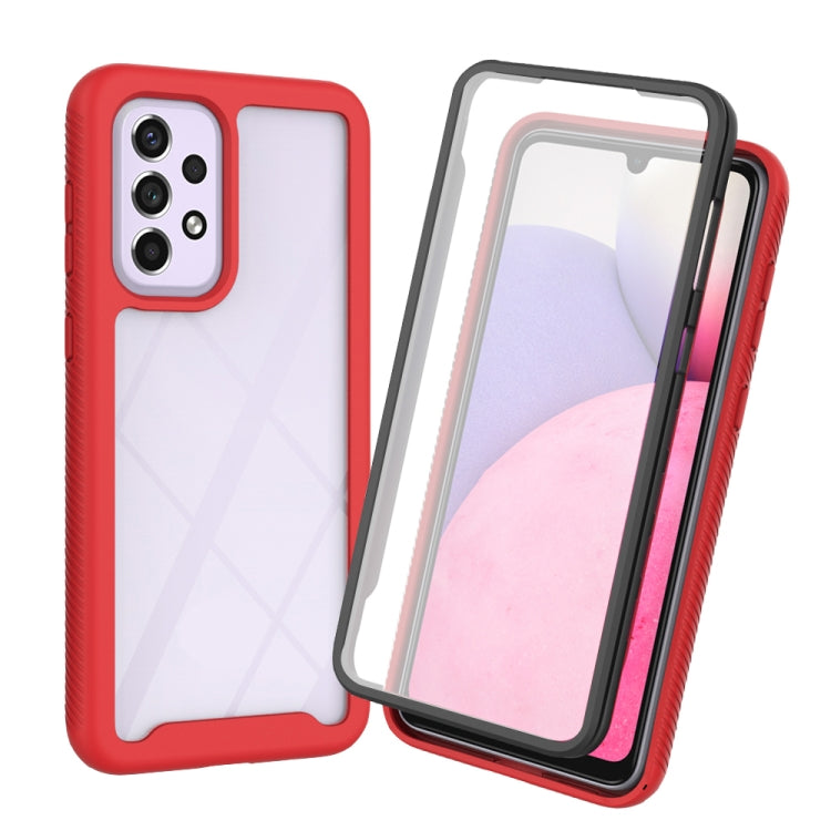For Samsung Galaxy A33 5G Starry Sky Solid Color Series PC + TPU Phone Case with PET Film