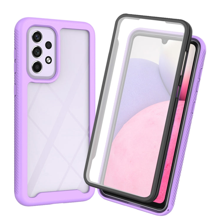 For Samsung Galaxy A33 5G Starry Sky Solid Color Series PC + TPU Phone Case with PET Film