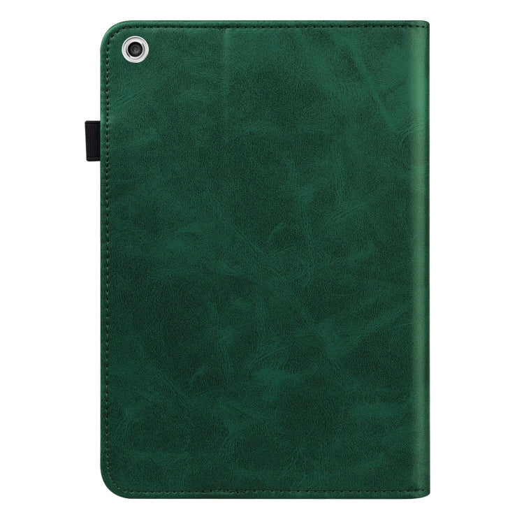 For Lenovo Tab M10 10.1 inch Solid Color Embossed Striped Leather Case