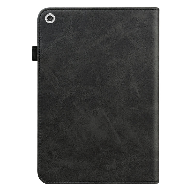 For Lenovo Tab M10 10.1 inch Solid Color Embossed Striped Leather Case