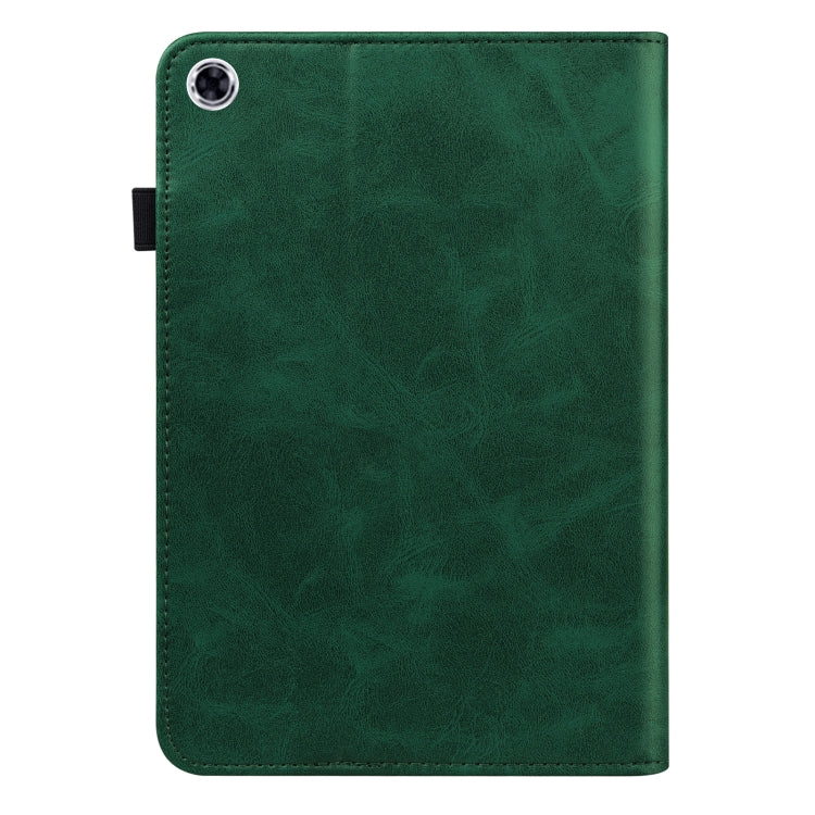 For Lenovo Tab M10 HD Gen 2 Solid Color Embossed Striped Leather Case