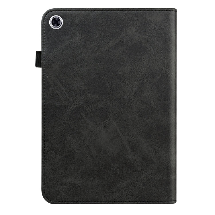 For Lenovo Tab M10 HD Gen 2 Solid Color Embossed Striped Leather Case