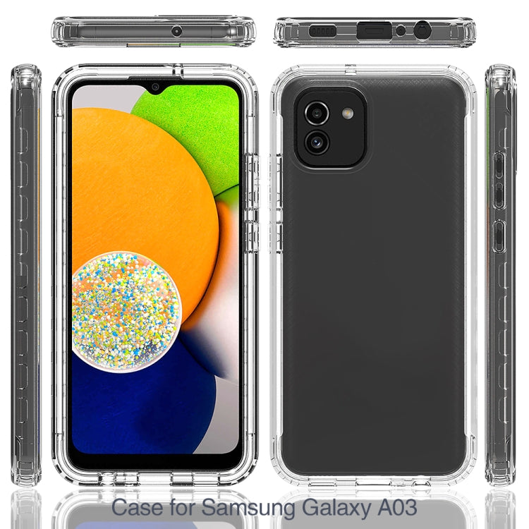 For Samsung Galaxy A03 164mm Transparency Two-color Gradient PC + TPU Phone Case