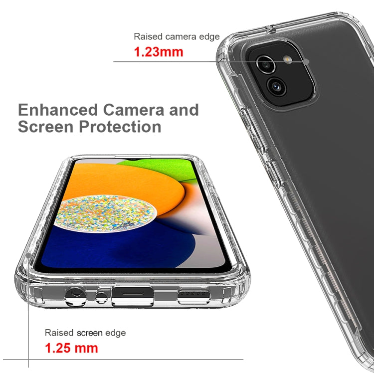 For Samsung Galaxy A03 164mm Transparency Two-color Gradient PC + TPU Phone Case