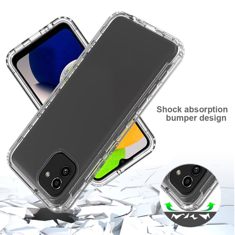 For Samsung Galaxy A03 164mm Transparency Two-color Gradient PC + TPU Phone Case