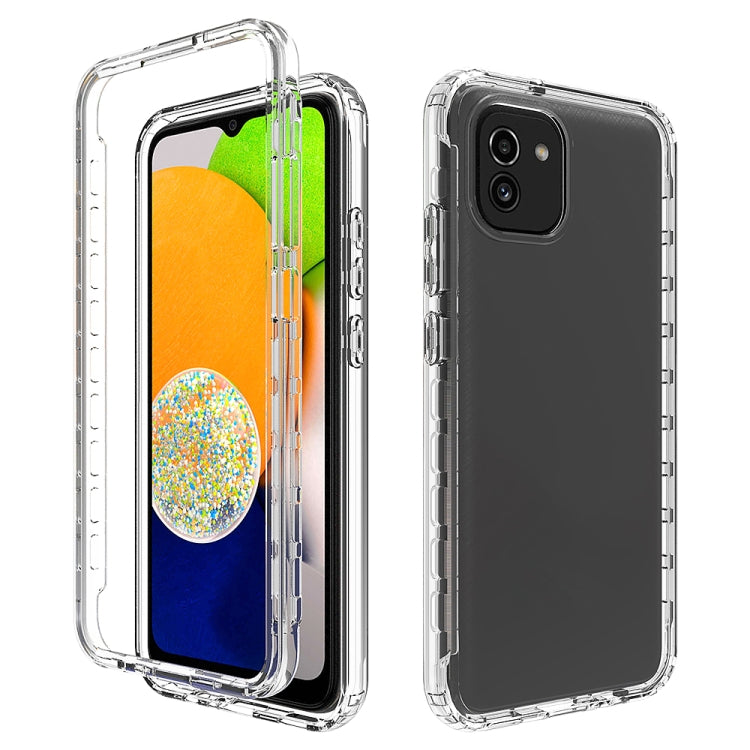 For Samsung Galaxy A03 164mm Transparency Two-color Gradient PC + TPU Phone Case