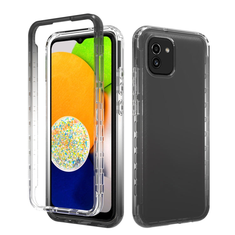 For Samsung Galaxy A03 166mm Transparency Two-color Gradient PC + TPU Phone Case