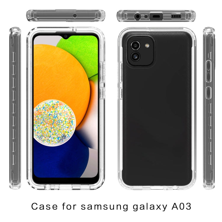 For Samsung Galaxy A03 166mm Transparency Two-color Gradient PC + TPU Phone Case