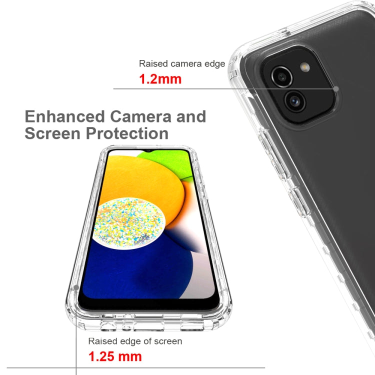 For Samsung Galaxy A03 166mm Transparency Two-color Gradient PC + TPU Phone Case