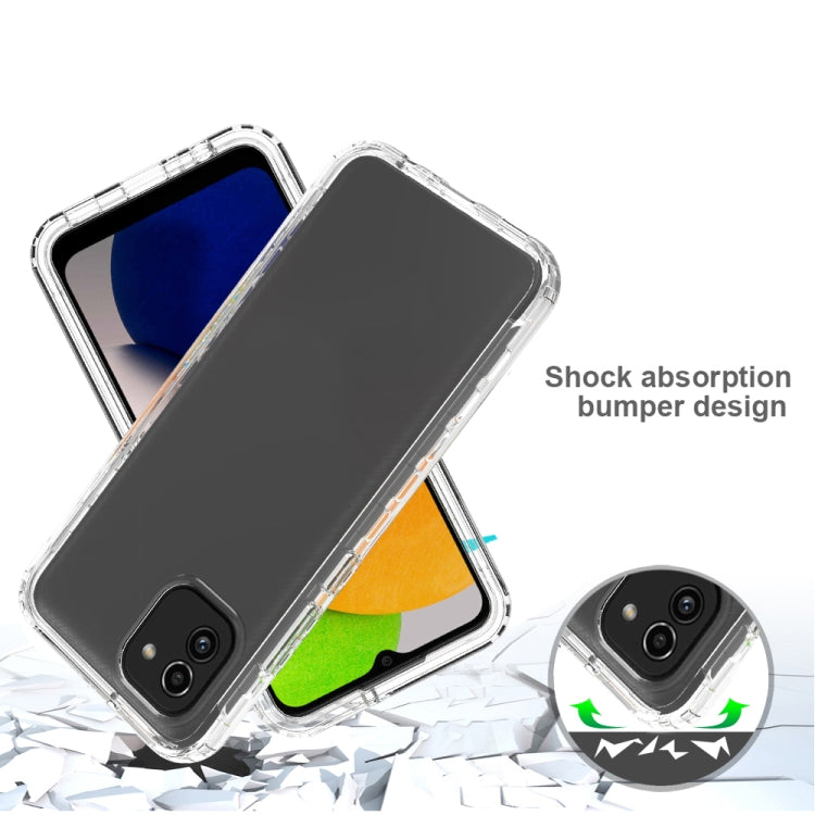 For Samsung Galaxy A03 166mm Transparency Two-color Gradient PC + TPU Phone Case