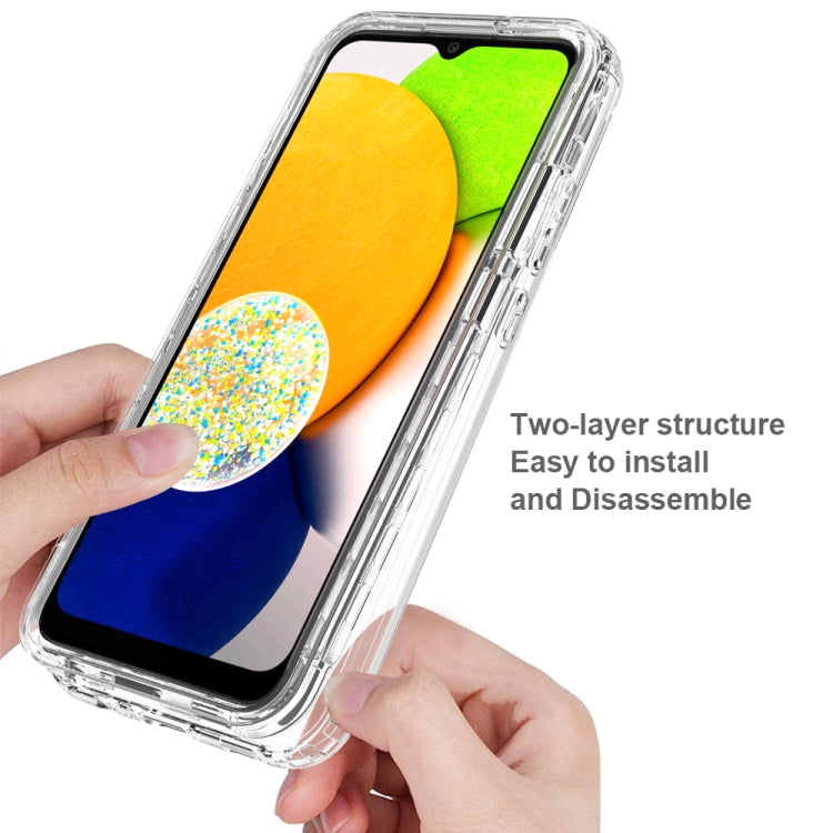 For Samsung Galaxy A03 166mm Transparency Two-color Gradient PC + TPU Phone Case