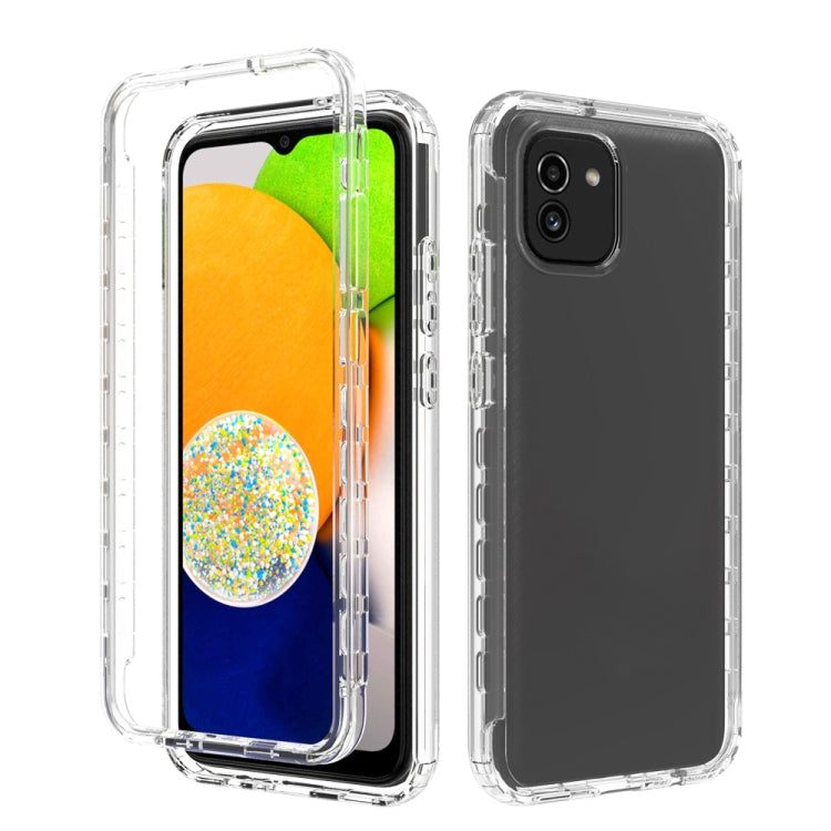 For Samsung Galaxy A03 166mm Transparency Two-color Gradient PC + TPU Phone Case