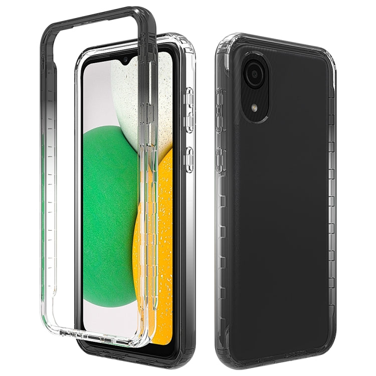 For Samsung Galaxy A03 Core Transparency Two-color Gradient PC + TPU Phone Case