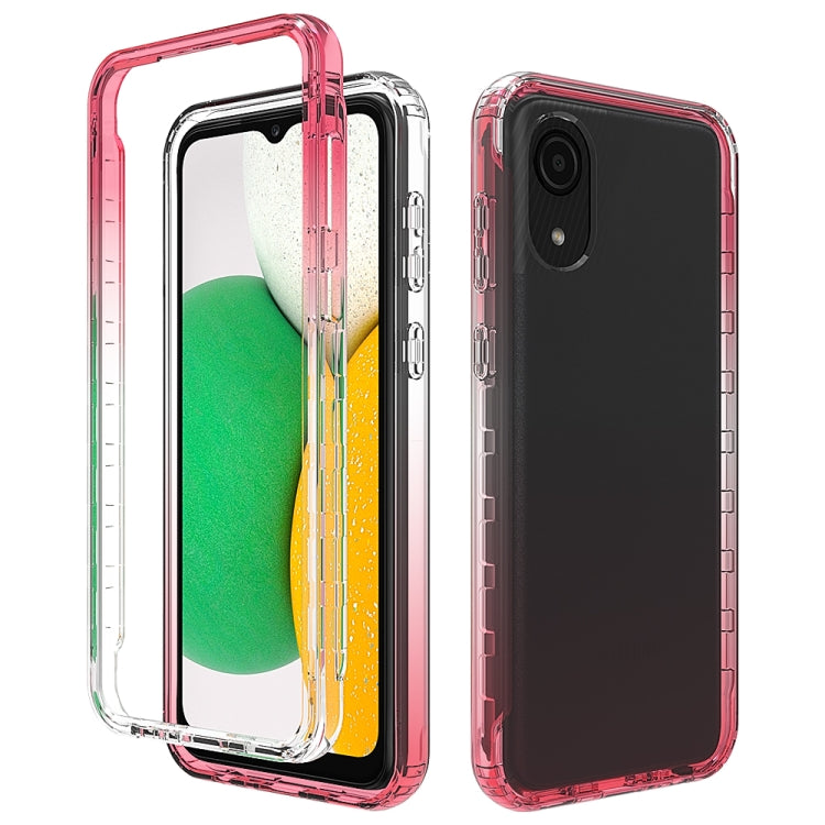 For Samsung Galaxy A03 Core Transparency Two-color Gradient PC + TPU Phone Case