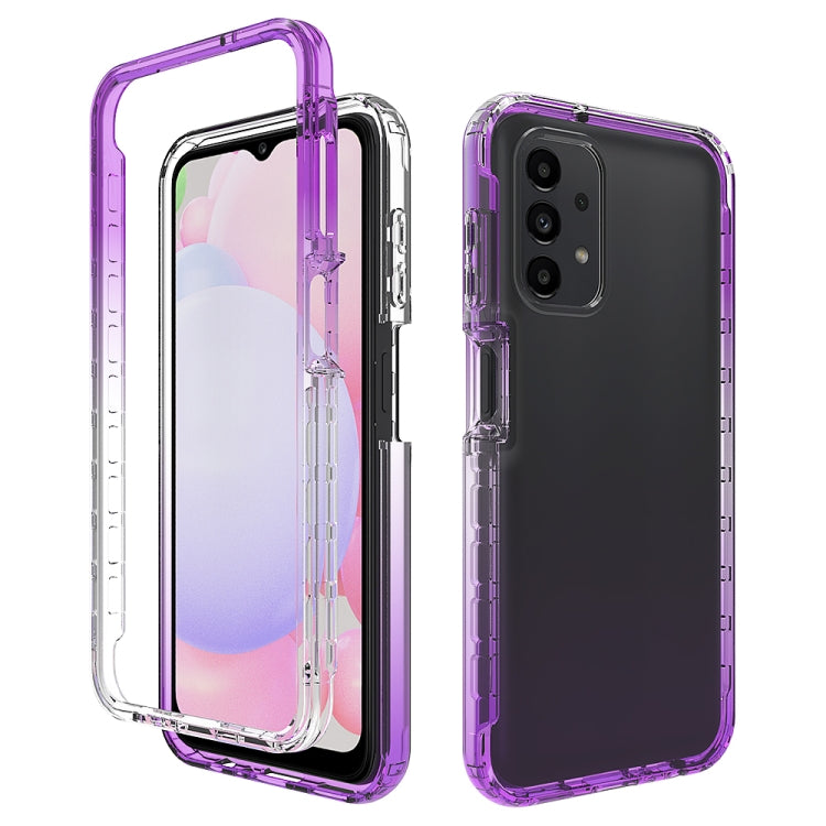 For Samsung Galaxy A13 4G Transparency Two-color Gradient PC + TPU Phone Case