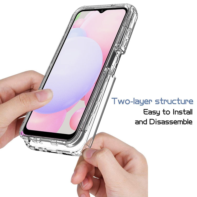 For Samsung Galaxy A13 4G Transparency Two-color Gradient PC + TPU Phone Case