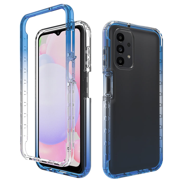 For Samsung Galaxy A13 4G Transparency Two-color Gradient PC + TPU Phone Case