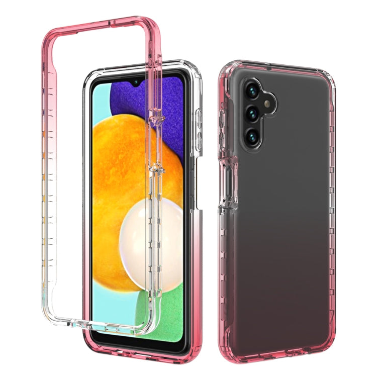 For Samsung Galaxy A13 5G Transparency Two-color Gradient PC + TPU Phone Case
