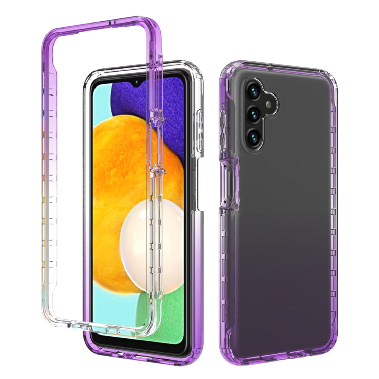 For Samsung Galaxy A13 5G Transparency Two-color Gradient PC + TPU Phone Case