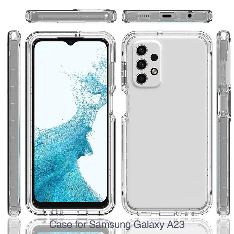 For Samsung Galaxy A23 4G Transparency Two-color Gradient PC + TPU Phone Case