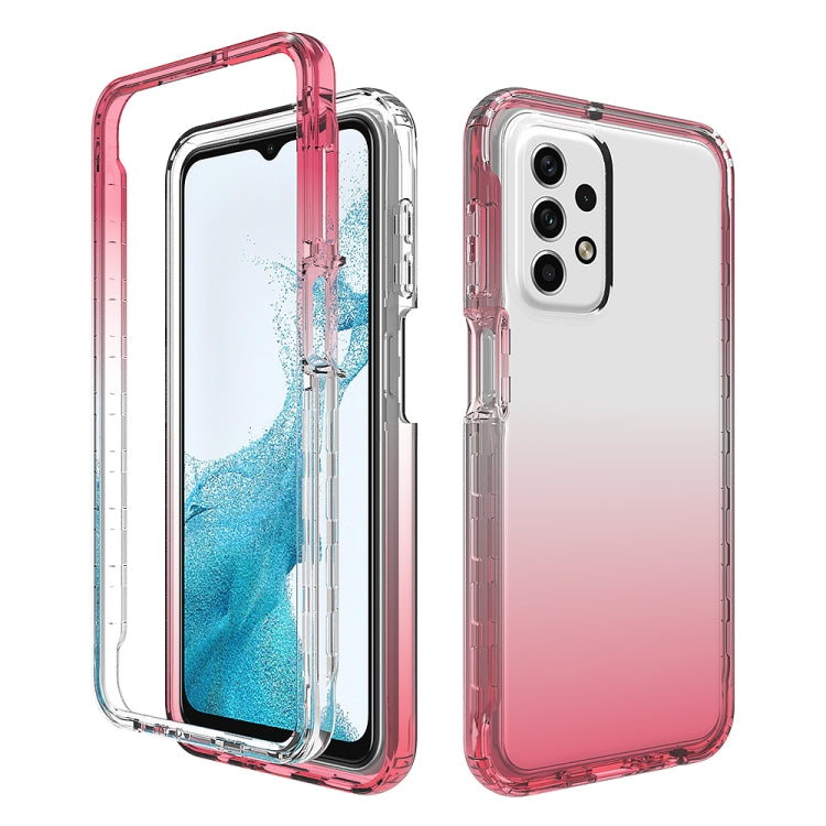 For Samsung Galaxy A23 4G Transparency Two-color Gradient PC + TPU Phone Case