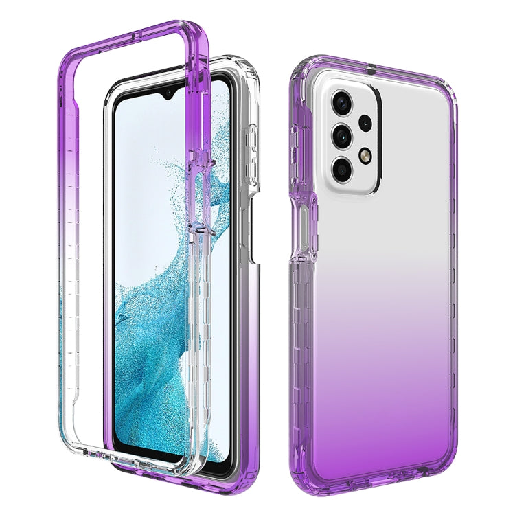 For Samsung Galaxy A23 4G Transparency Two-color Gradient PC + TPU Phone Case