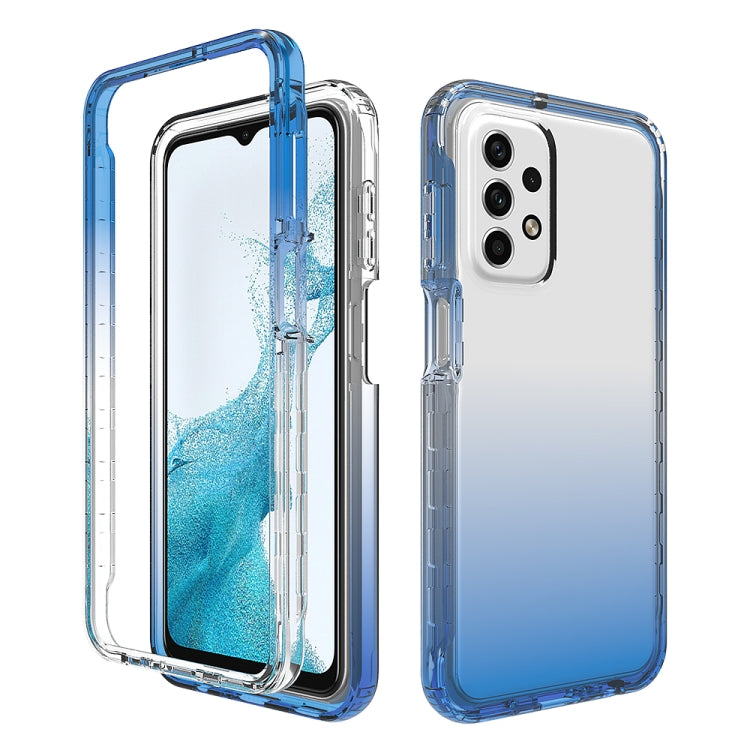 For Samsung Galaxy A23 4G Transparency Two-color Gradient PC + TPU Phone Case