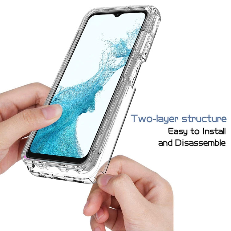 For Samsung Galaxy A23 4G Transparency Two-color Gradient PC + TPU Phone Case