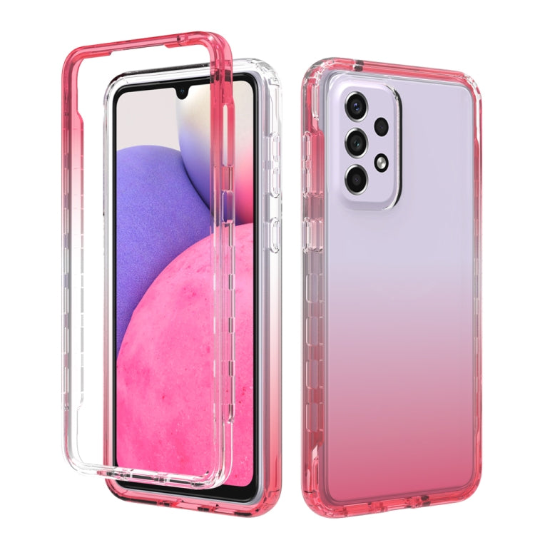 For Samsung Galaxy A33 5G Transparency Two-color Gradient PC + TPU Phone Case