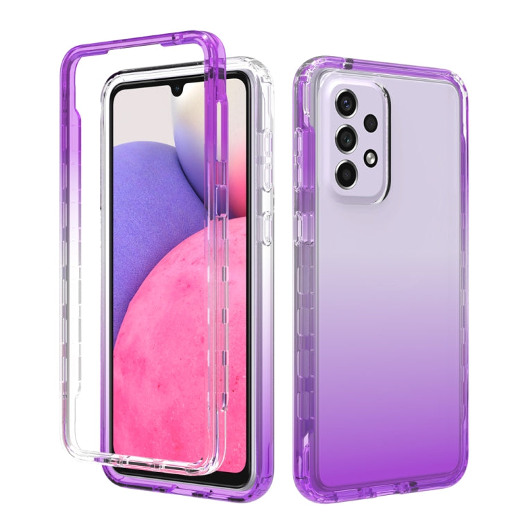 For Samsung Galaxy A33 5G Transparency Two-color Gradient PC + TPU Phone Case